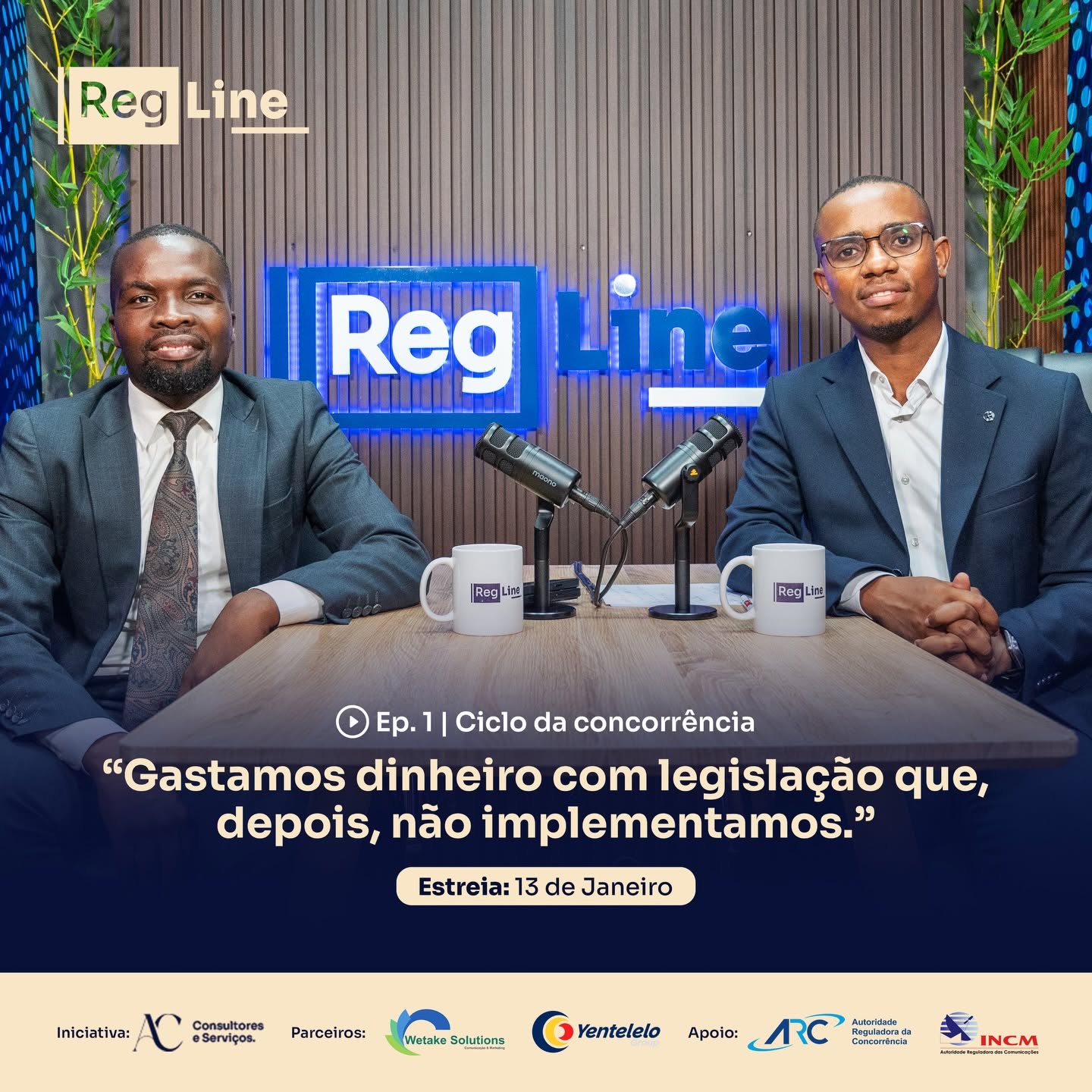 Apresentador e convidado no Episódio 1 do RegLine sobre o ciclo da concorrência